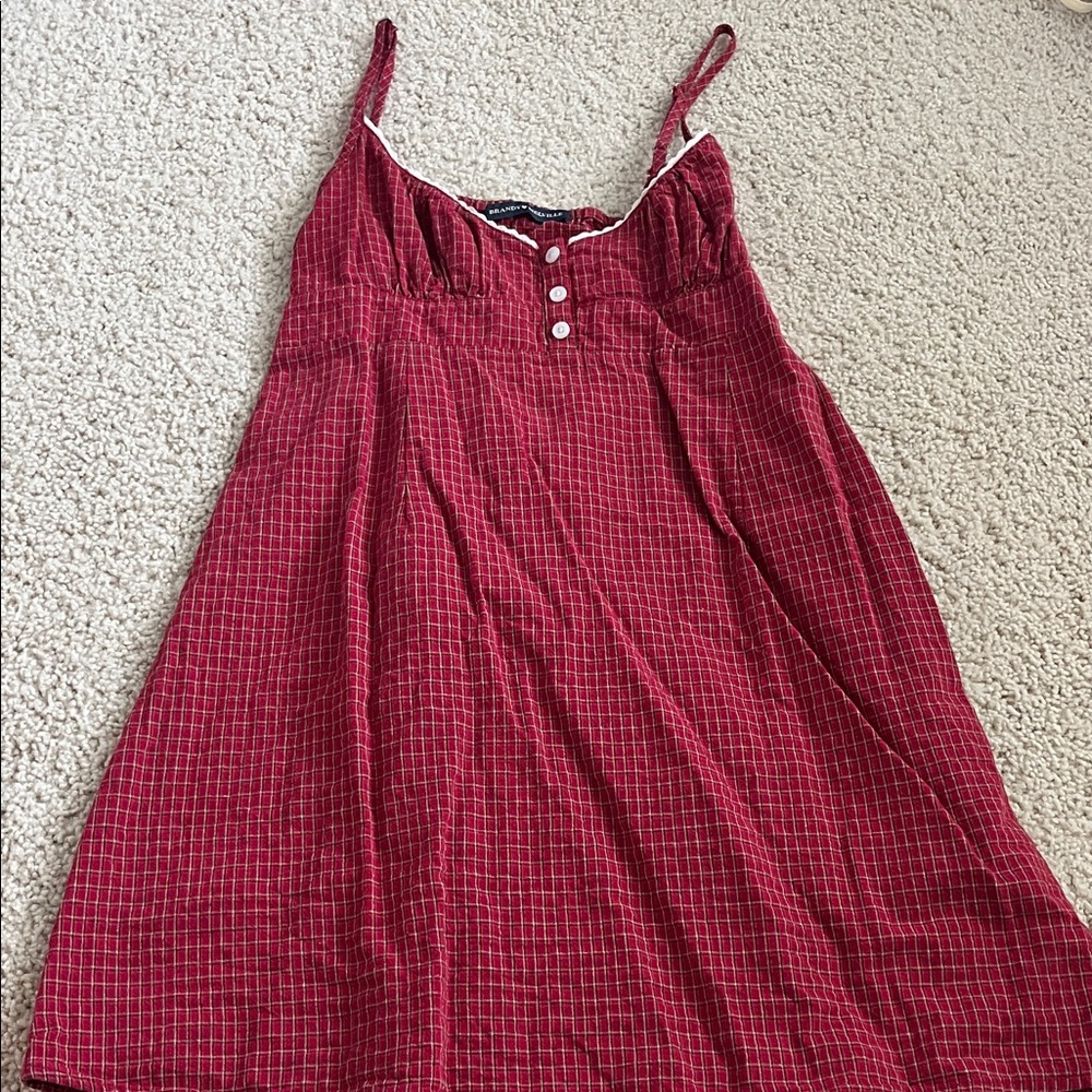 Brandy Melville plaid mini dress